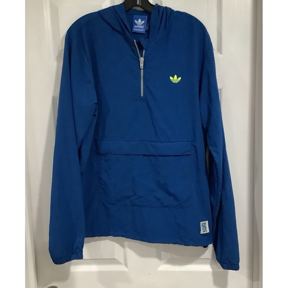 2014 adidas 25 ORIGINALS BLUE LABEL SAMPLE WINDBREAKER W/HOOD SZ M RARE